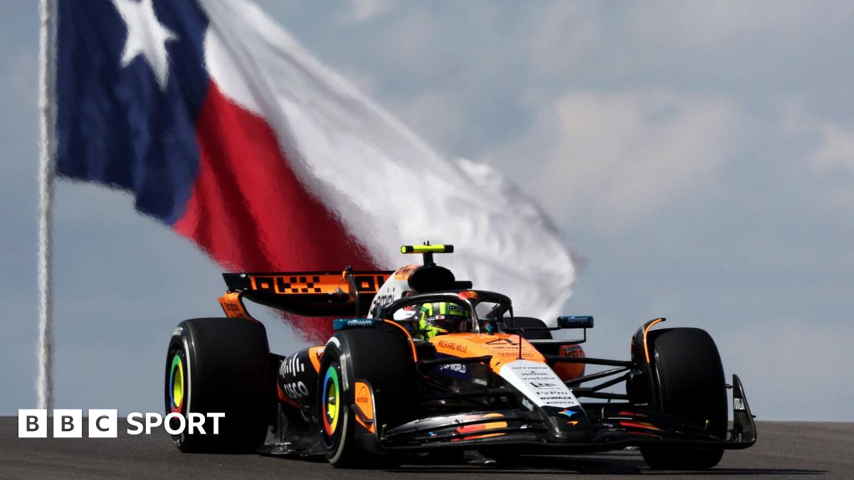 US Grand Prix: Lando Norris sets pace in only practice session in Austin