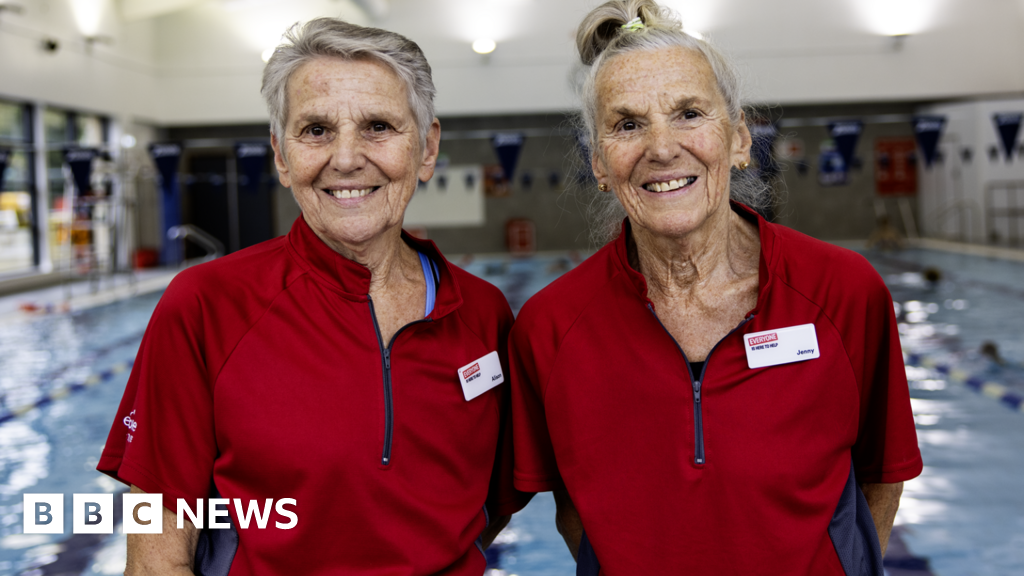 Swimming teacher twins, 80, 'feel at home' at Royston pool
