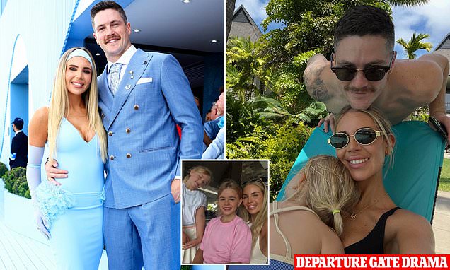 WAG says AFL star husband was left 'begging' over huge airport mistake