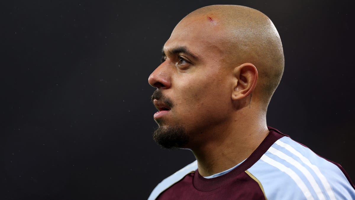 Aston Villa's Donyell Malen struck by object thrown by Young Boys' fans