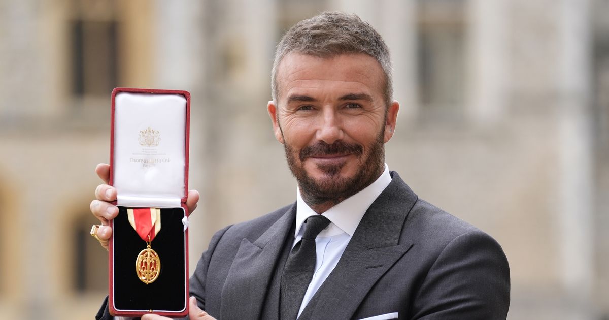 Sir David Beckham admits 'more emotion than nerves' as he finally gets knighted - The Mirror