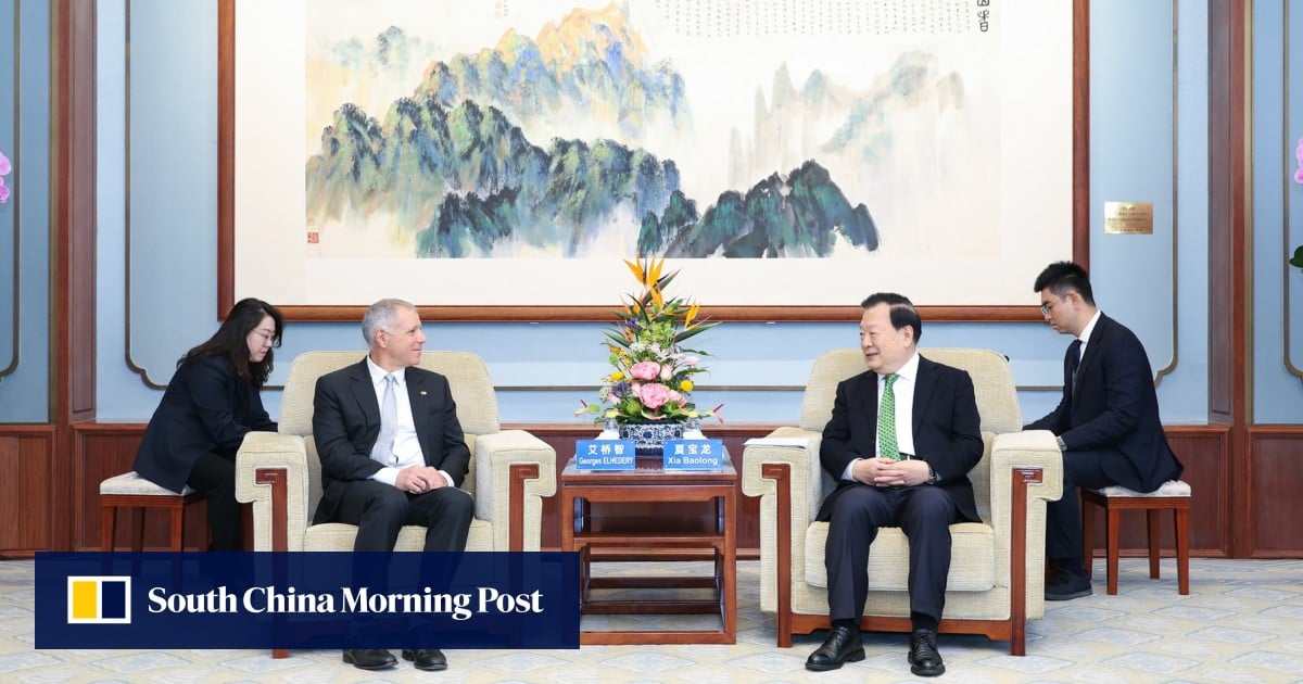 Beijing's point man on Hong Kong affairs meets HSBC CEO Georges Elhedery