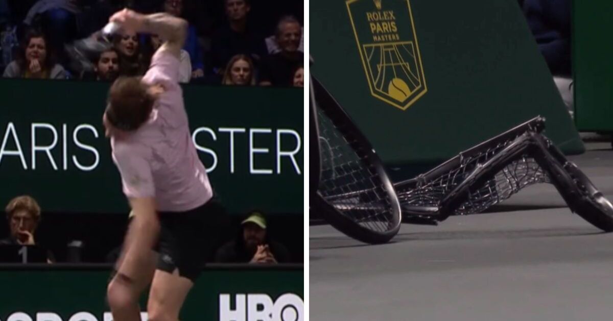 Bublik destroys racket and delays play at Paris Masters as rival takes action