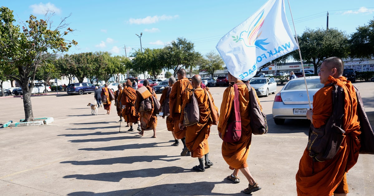 2 D-FW Buddhist monks hit by car near Houston while walking a 2,300-mile spiritual journey