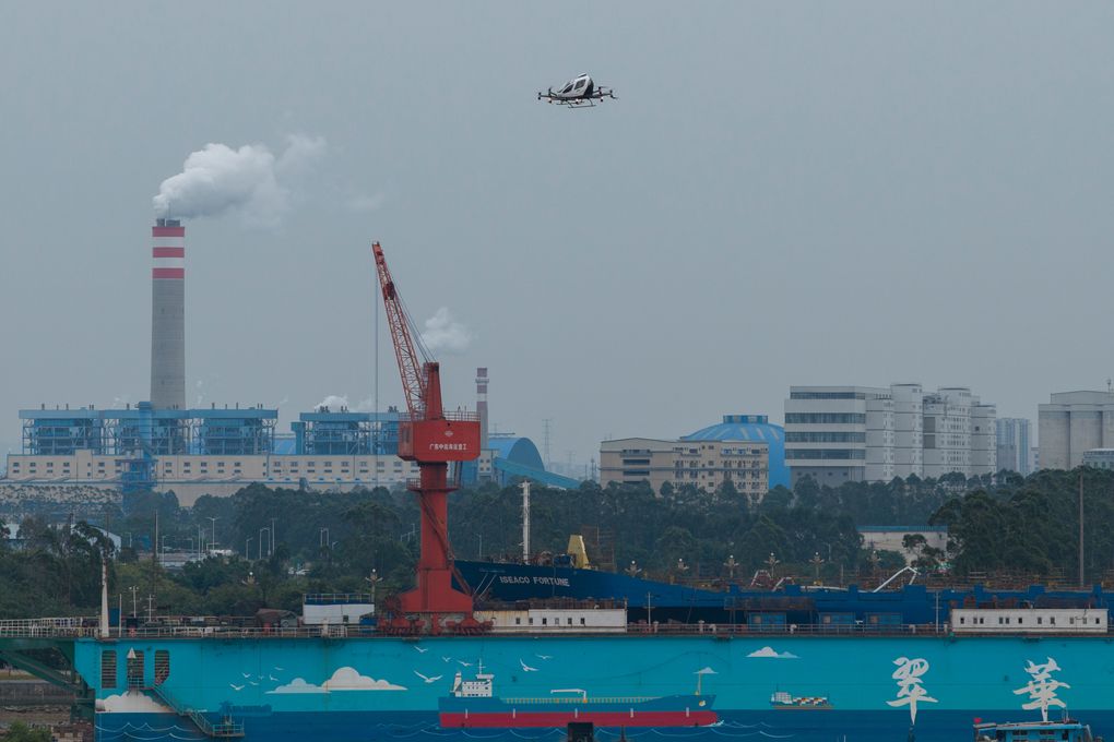 Takeoff of China's flying taxis hits turbulence