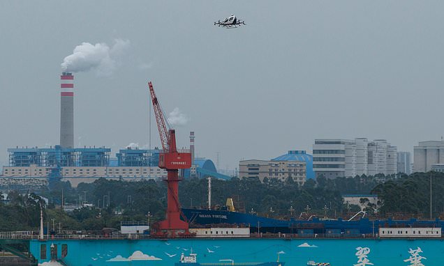 Takeoff of China's flying taxis hits turbulence