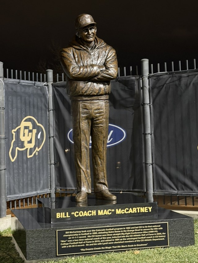 Keeler: CU Buffs fans perplexed at Bill McCartney statue location outside Folsom Field: 'Shame that he's not out in front of the stadium'