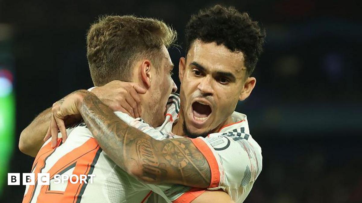 Paris St-Germain 1-2 Bayern Munich: Luis Diaz scores twice but is sent off for Bayern in win at holders