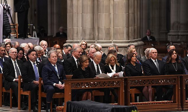 Who was in attendance--and who wasn't--at Dick Cheney's funeral
