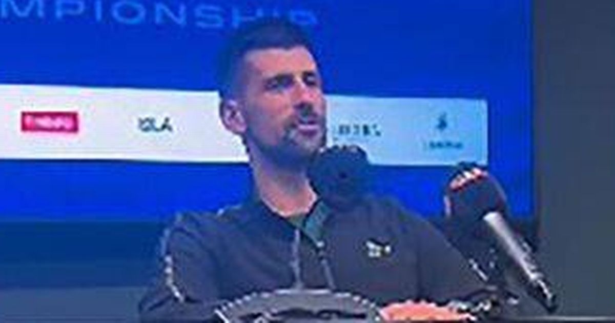 Novak Djokovic makes seven-word comment as wife asks him to leave press conference - The Mirror