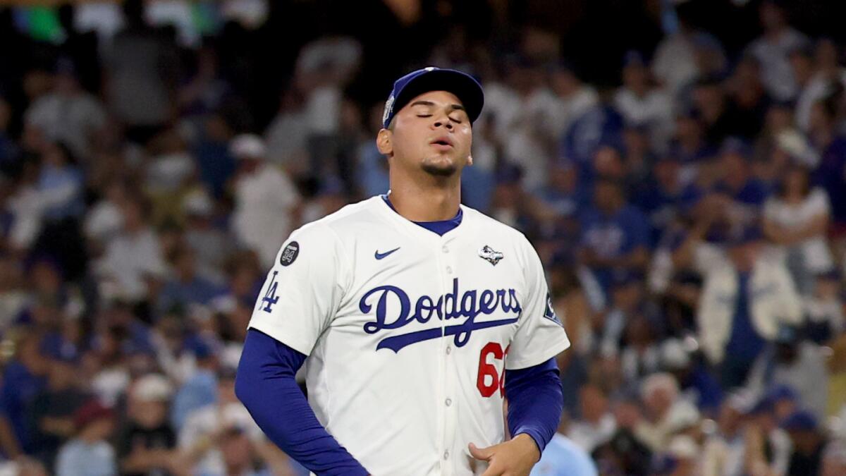 Commentary: Disappearing Dodgers backed to the brink of disaster after World Series Game 5 loss