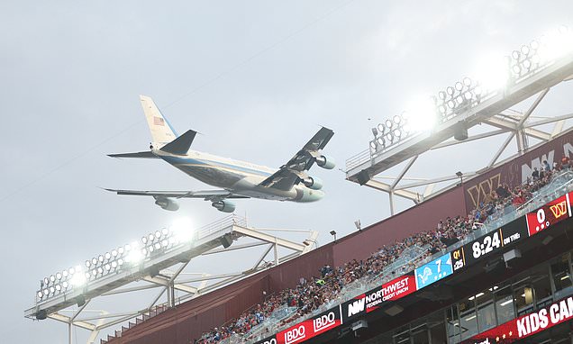 Donald Trump makes stunning flyover for first NFL visit of the season
