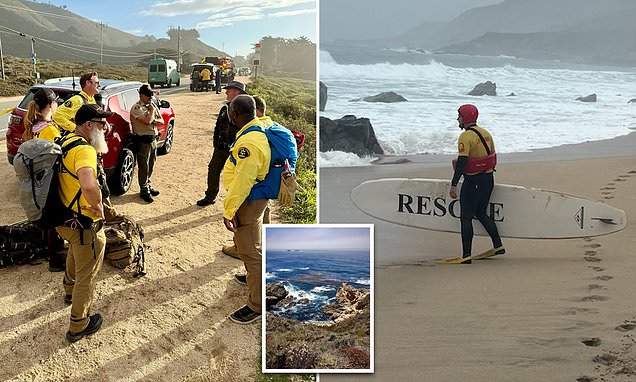 Father dies and daughter missing at sea amid huge California waves