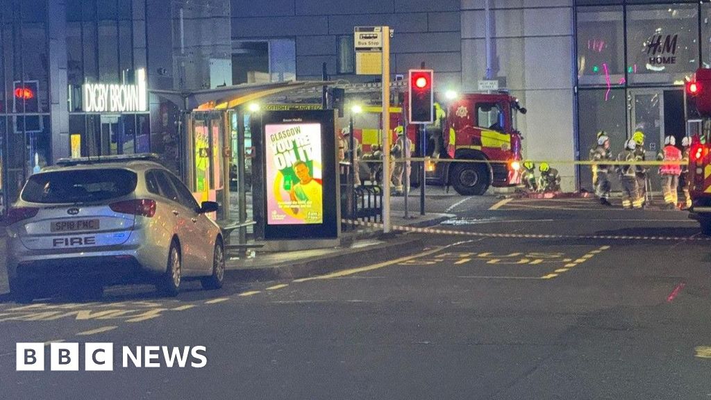 Street sealed off after fire reported near Glasgow department store