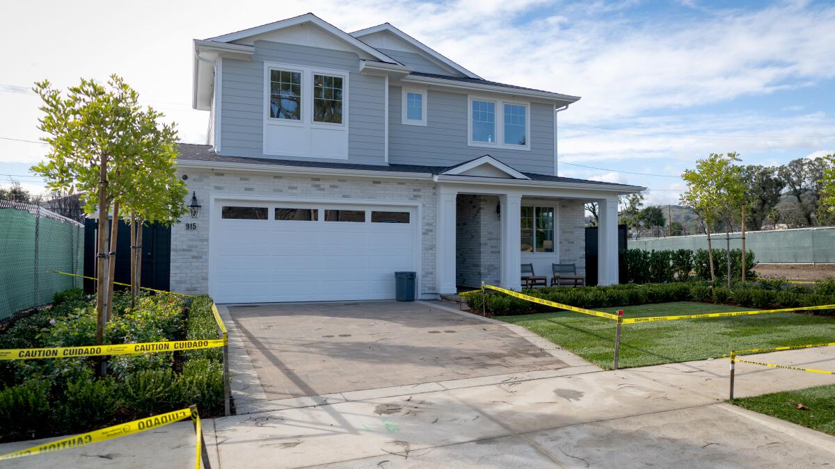 The first home has been rebuilt in the wake of the Palisades Fire