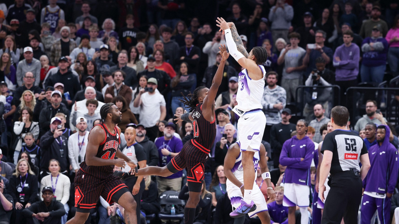George makes late 3 in 2OT, Markkanen scores 47 as Jazz beat Bulls 150-147