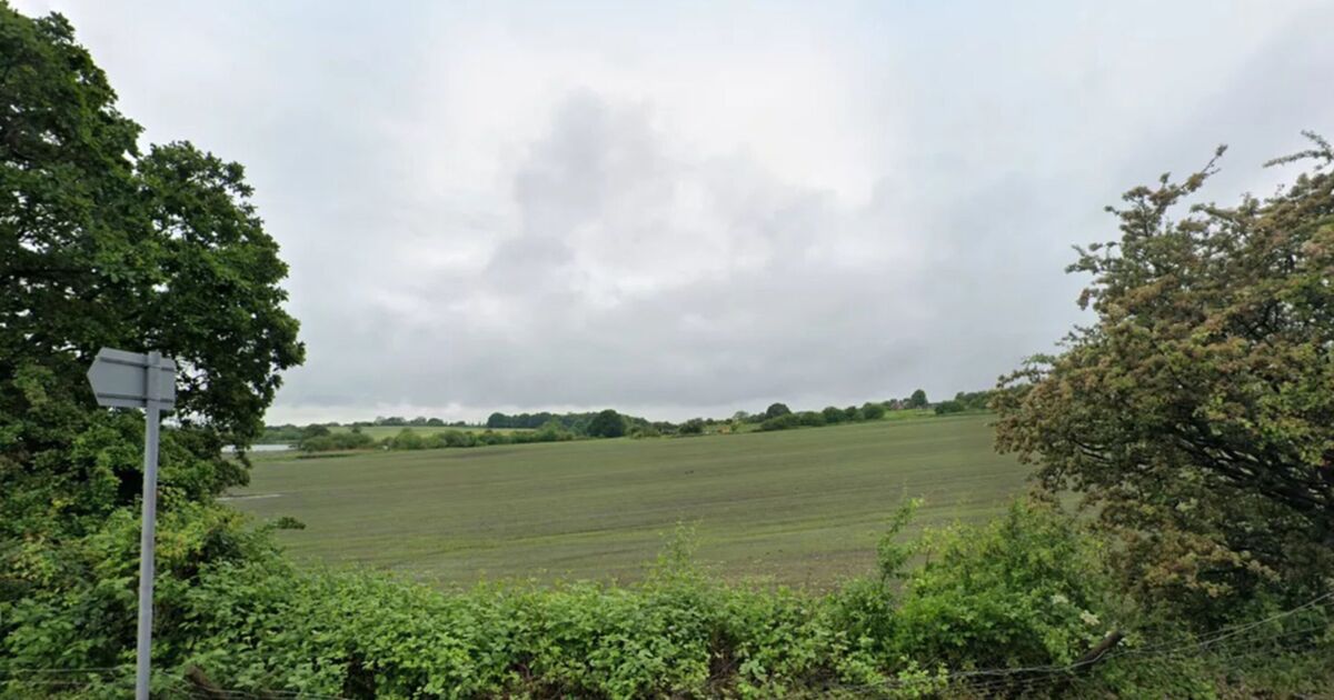 Air ambulance swarms field as helicopter 'falls from the sky' in UK town