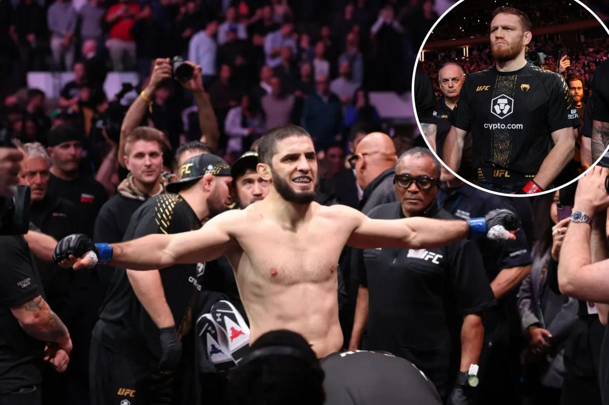 Islam Makhachev secures title in second weight class with UFC 322 win...