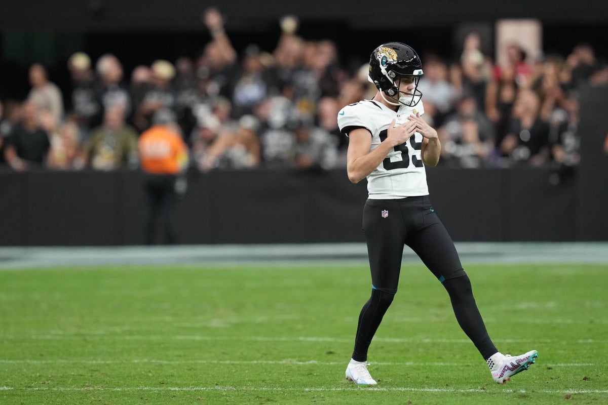 Jaguars' Cam Little makes NFL-record 68-yard field goal vs. Raiders