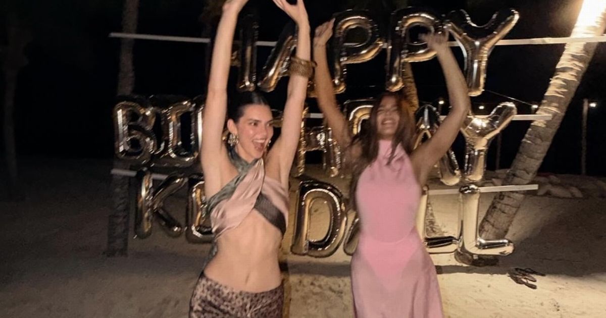Kendall Jenner's wild 30th birthday party as Kim Kardashian downs tequila