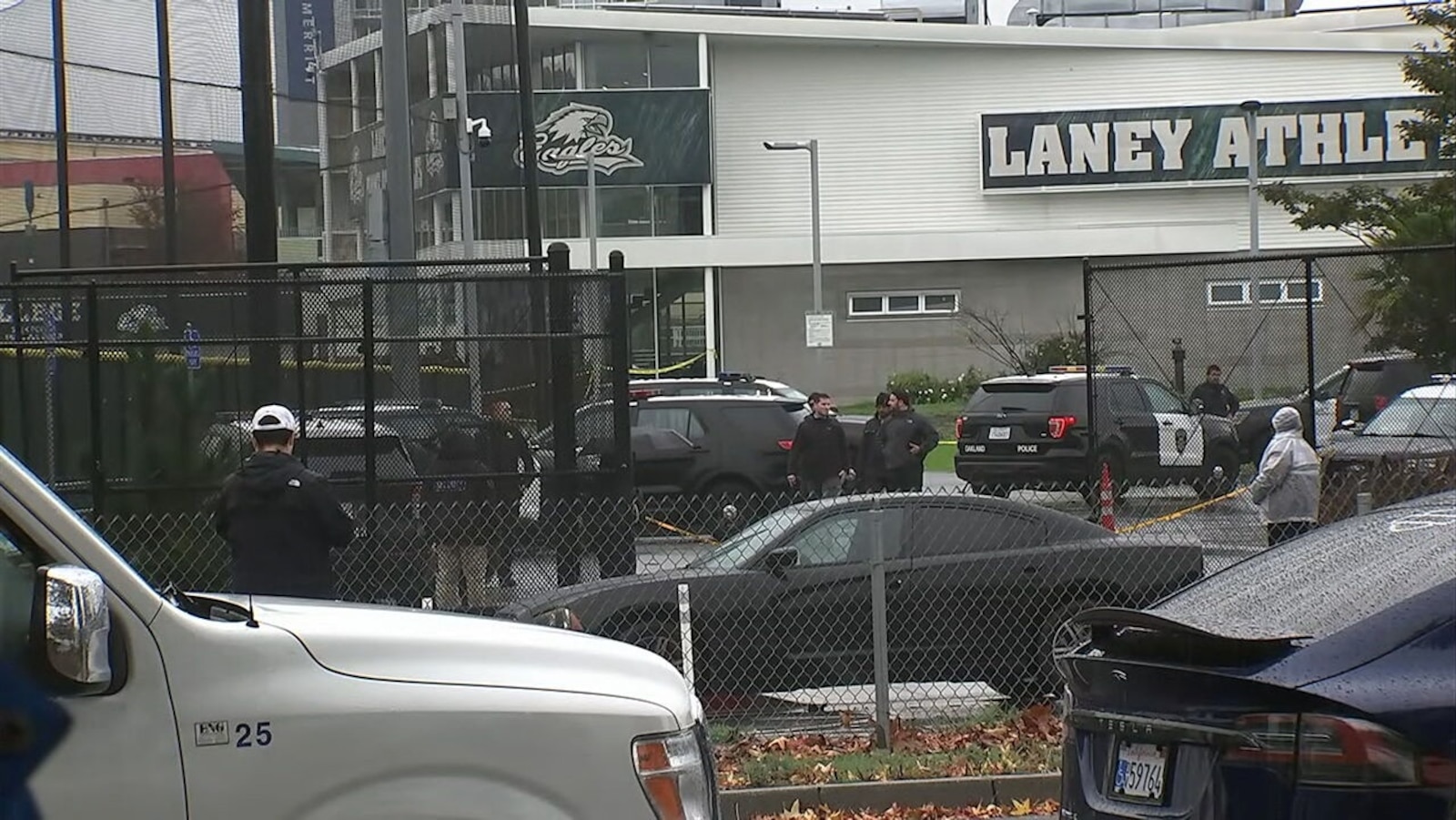 Member of athletic staff shot at Laney College in California, suspect at large: Officials