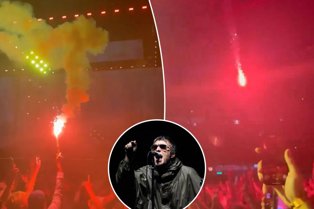 Oasis' Liam Gallagher tears into 'f--ked up' fan who fired flare into...