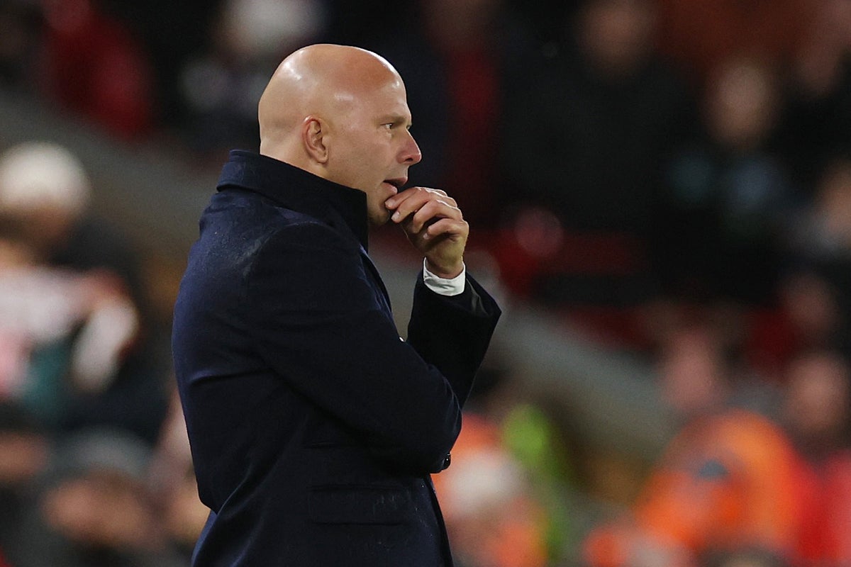 Arne Slot serenaded with 'sacked' chants by Palace fans as Liverpool crisis worsens