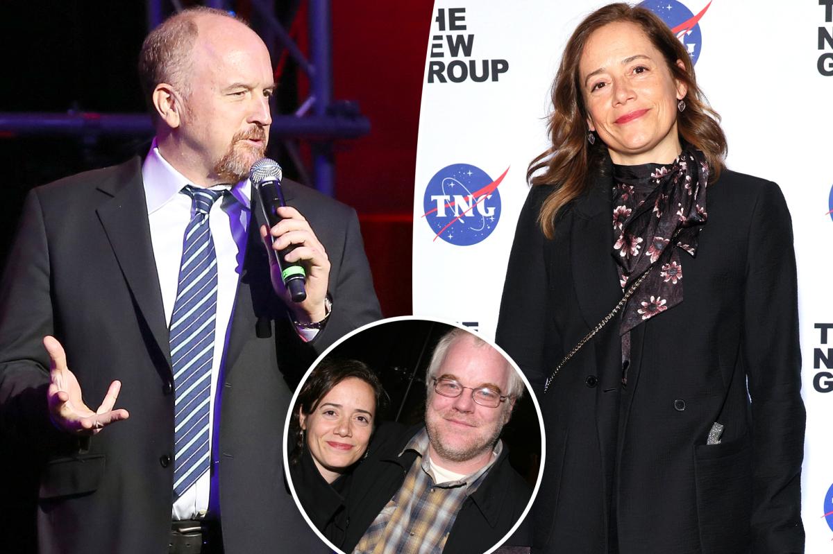 Louis C.K. spotted kissing Philip Seymour Hoffman's ex  --  11 years...