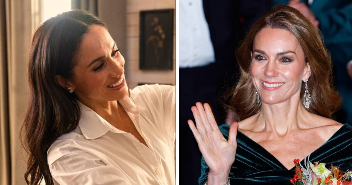 Meghan Markle accused of trying to steal Kate's thunder with Prince Harry kiss