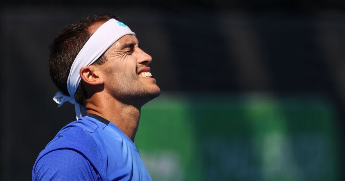 Tennis player suddenly quits on match point after being banned for six years