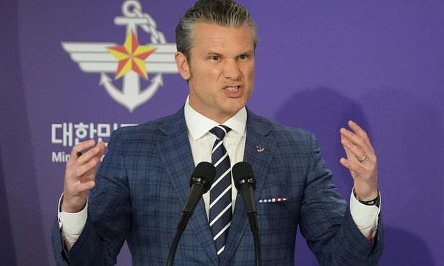 South Korea says North fired artillery rockets during Hegseth visit
