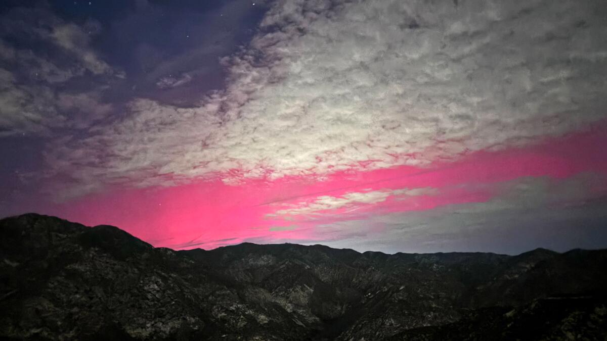 Northern lights make rare Los Angeles appearance amid  major geomagnetic storm