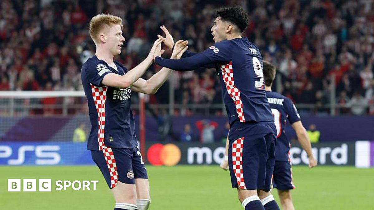 Olympiacos 1-1 PSV - Ricardo Pepi scores injury-time equaliser for PSV