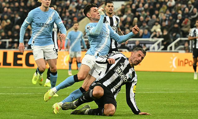 Fans stunned as Phil Foden is DENIED penalty for Fabian Schar tackle