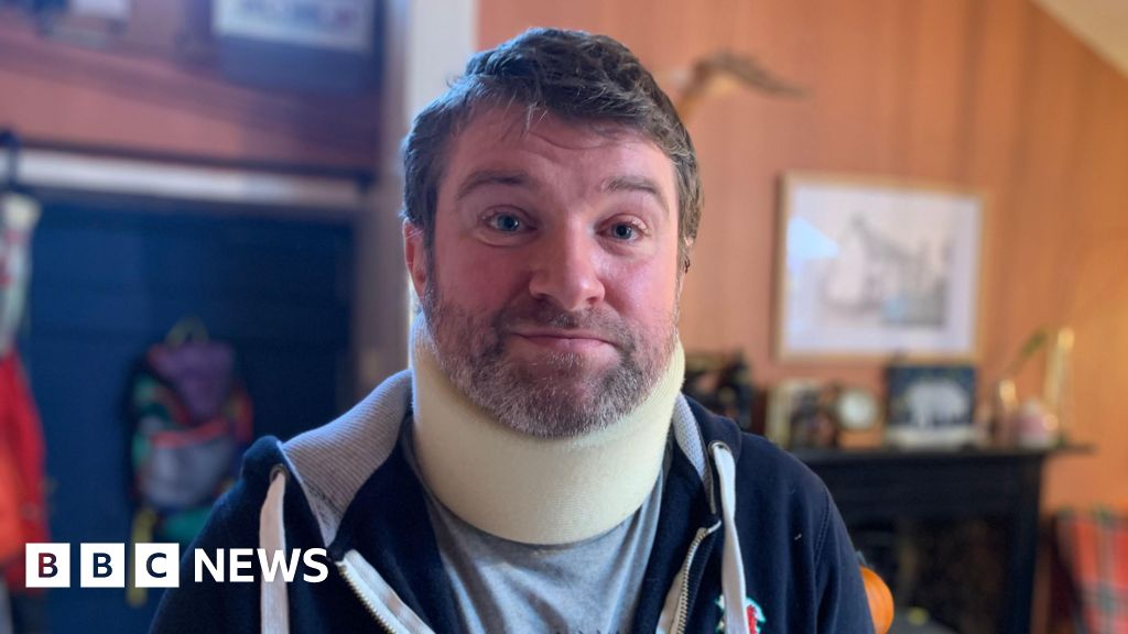 Ponterwyd: Quad bike fall bent me in half like a taco, says Welsh farmer