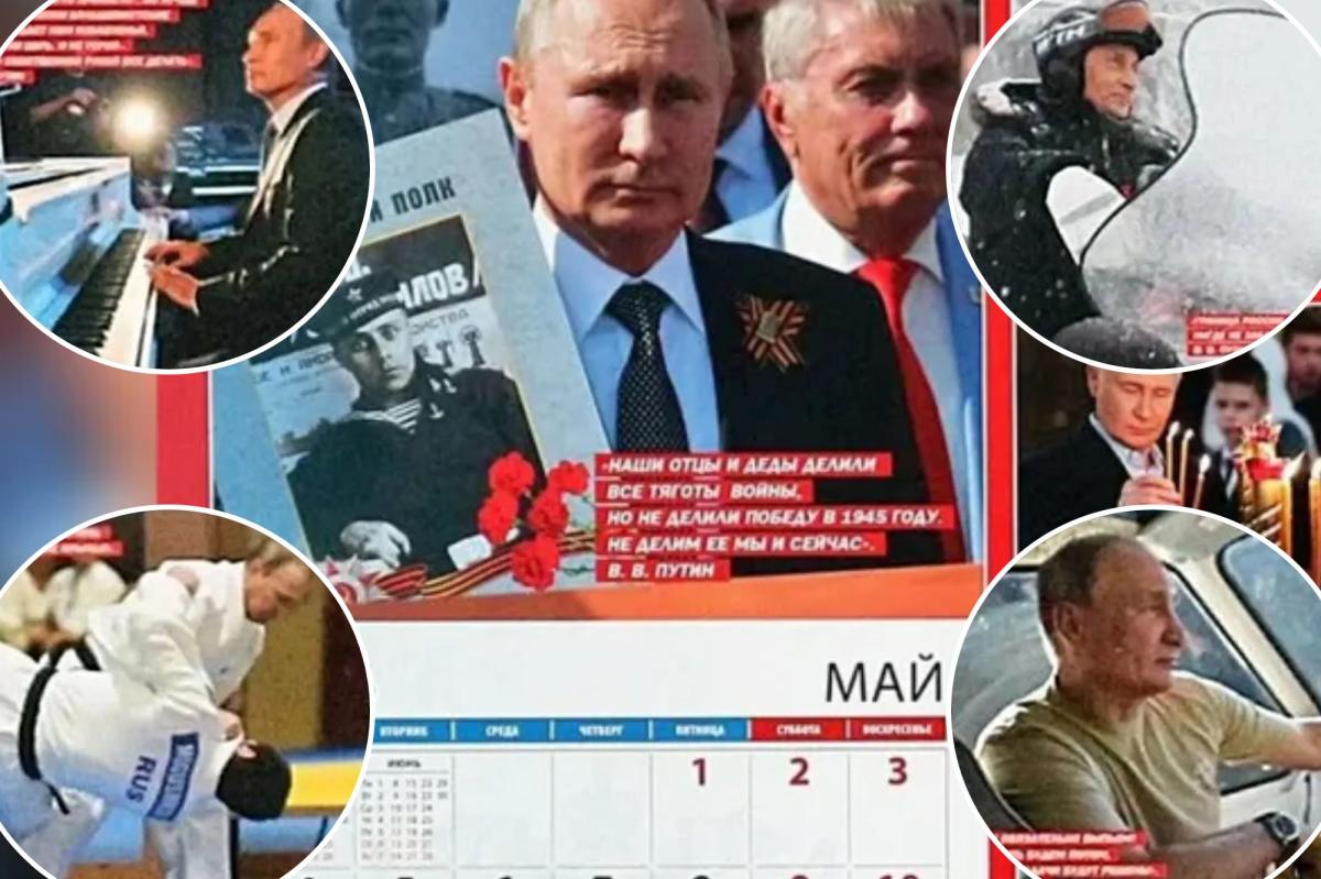 Cringey 2026 Vladimir Putin propaganda calendar shows Russian leader...