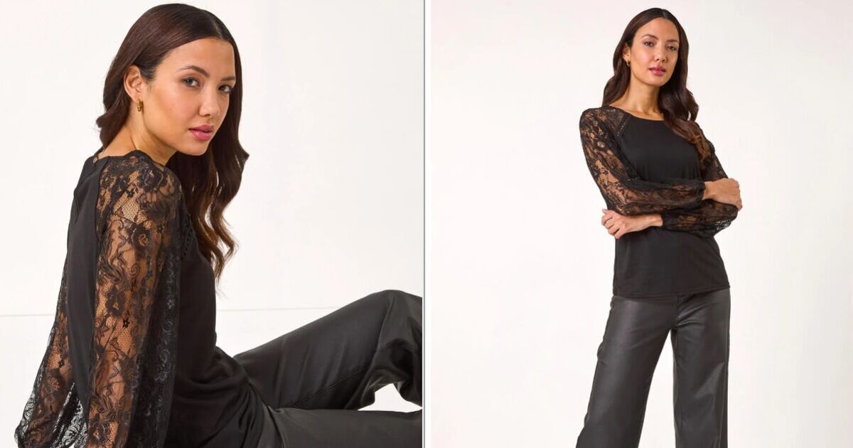 Roman's £25 lace top is perfect for Christmas and will 'go with lots of things'