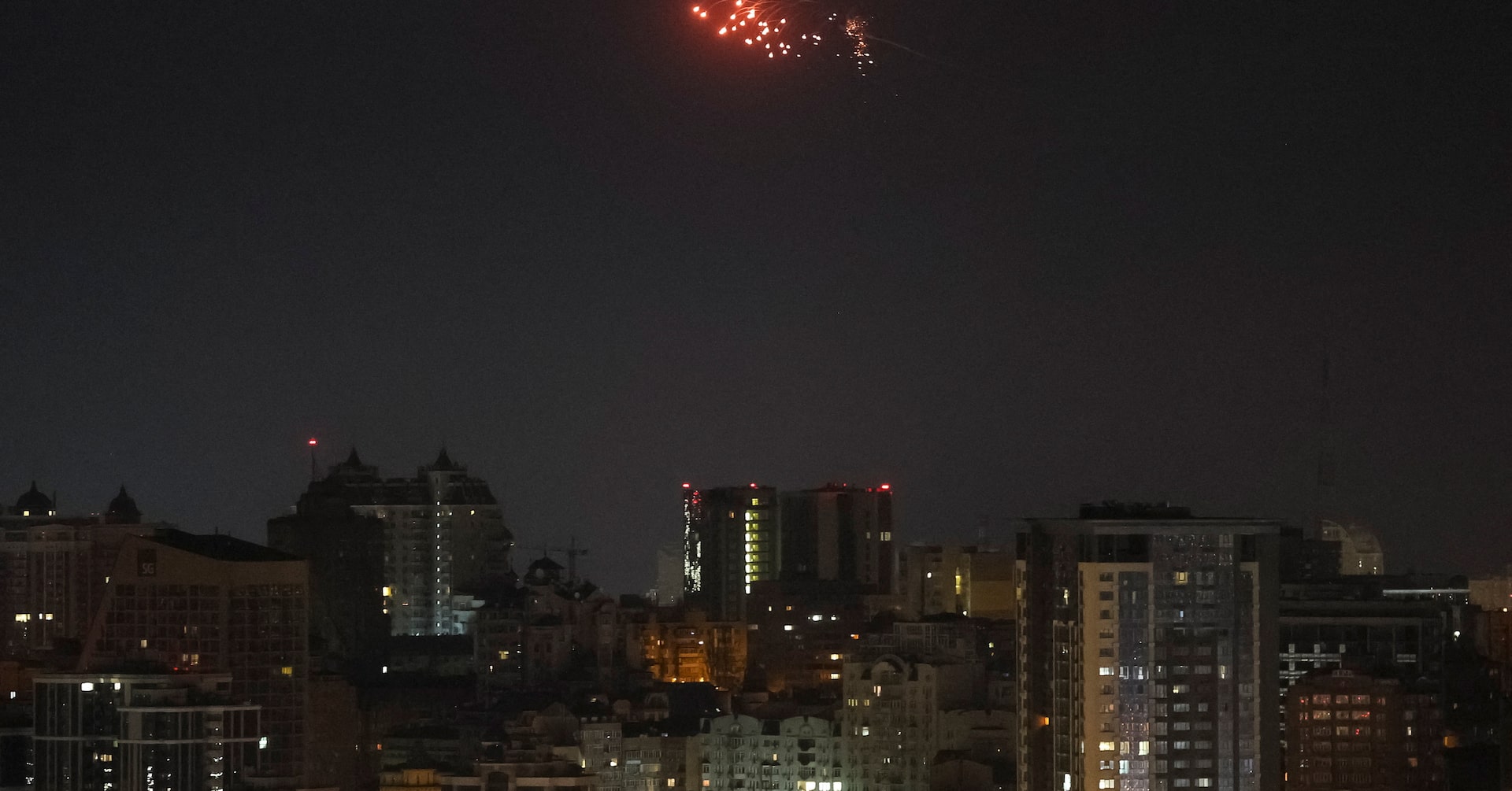 Russian drones trigger fires in Kyiv apartment buildings, officials say
