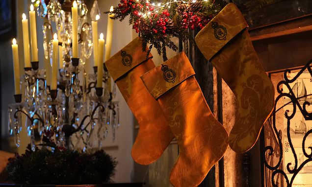 Sandringham curtains recycled into festive stockings for royal...
