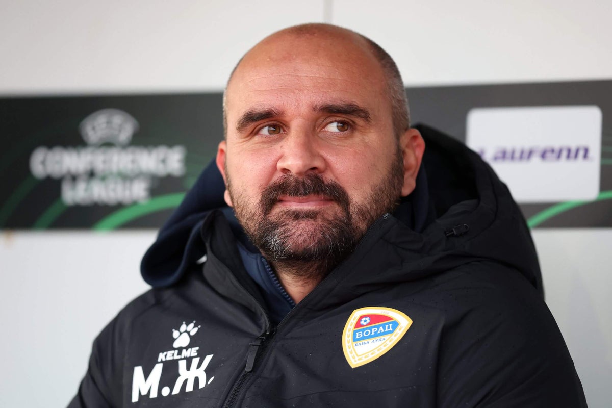 Manager of Serbian top-flight club dies aged 44 after collapsing mid-game