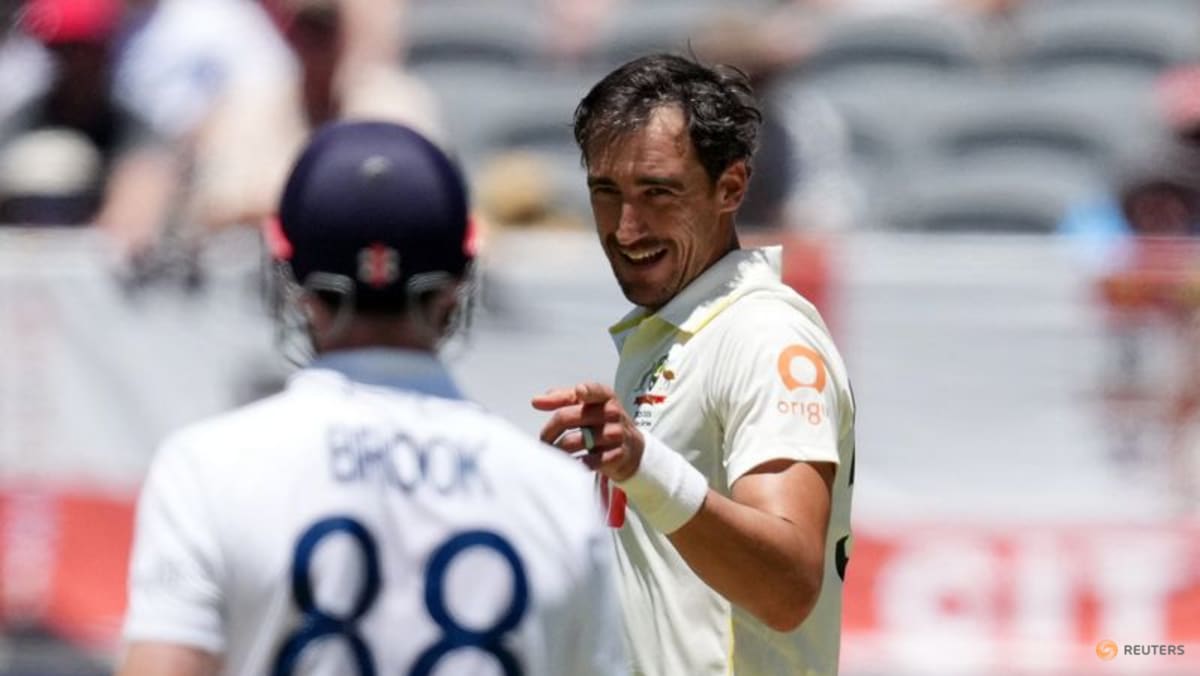 Starc celebrates seven as England collapse before tea in Ashes opener