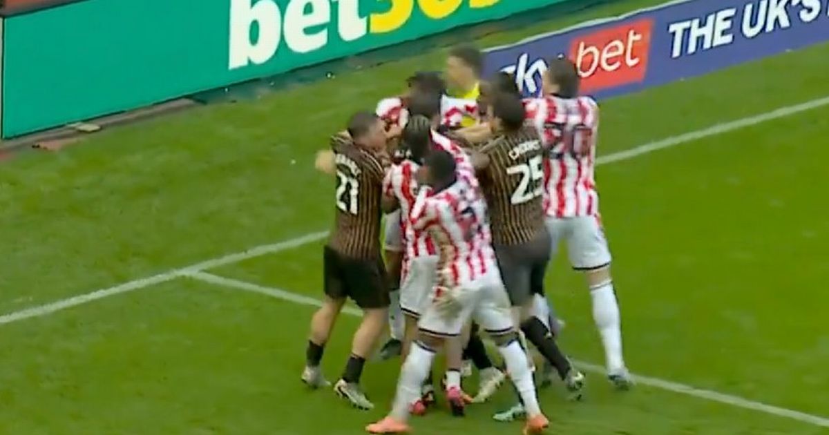 Stoke vs Hull clash ends in huge brawl as chaotic scenes follow final whistle
