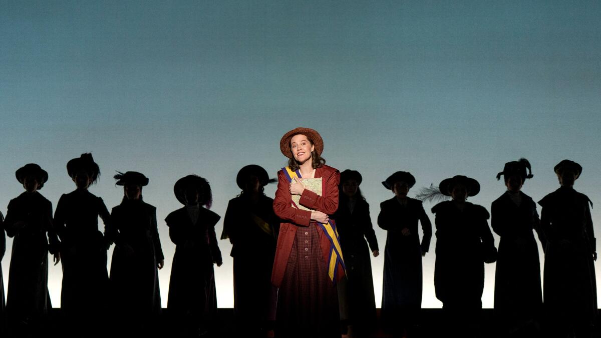 Review: With women's rights under fire, the musical 'Suffs' is right on time