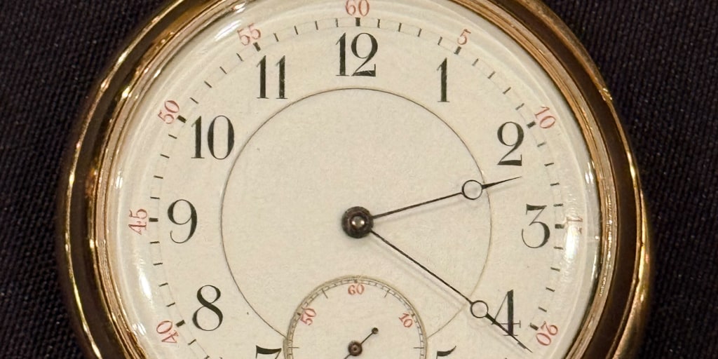 Pocket watch belonging to couple who died together on the Titanic sells for $2.3 million