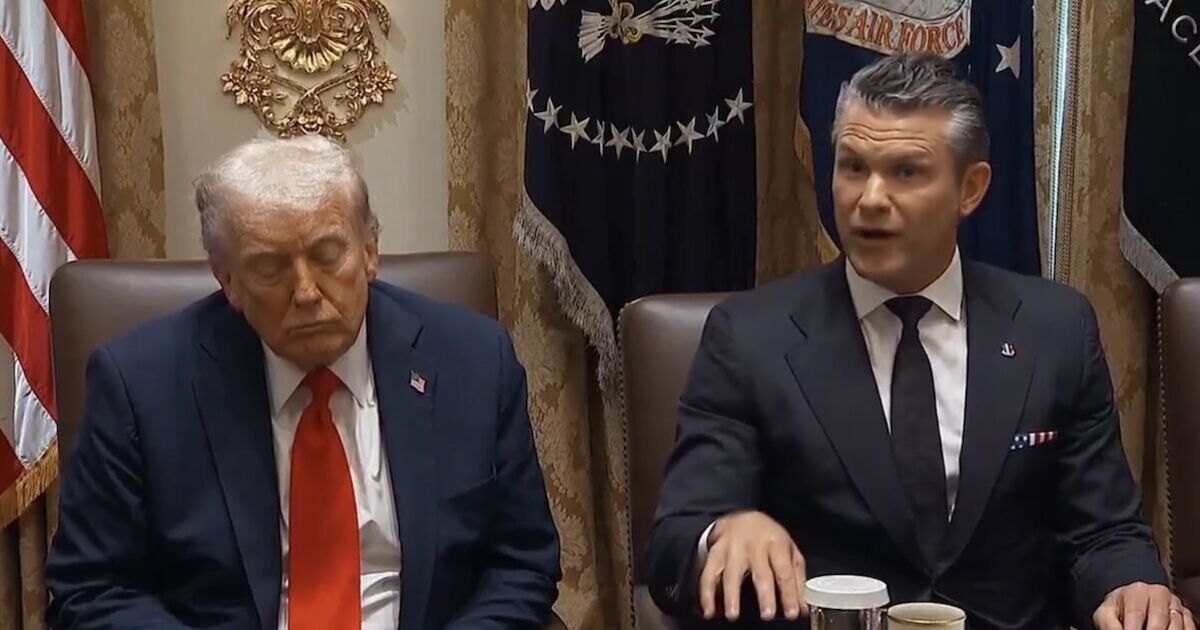 Moment Donald Trump accused of 'falling asleep' on live TV again