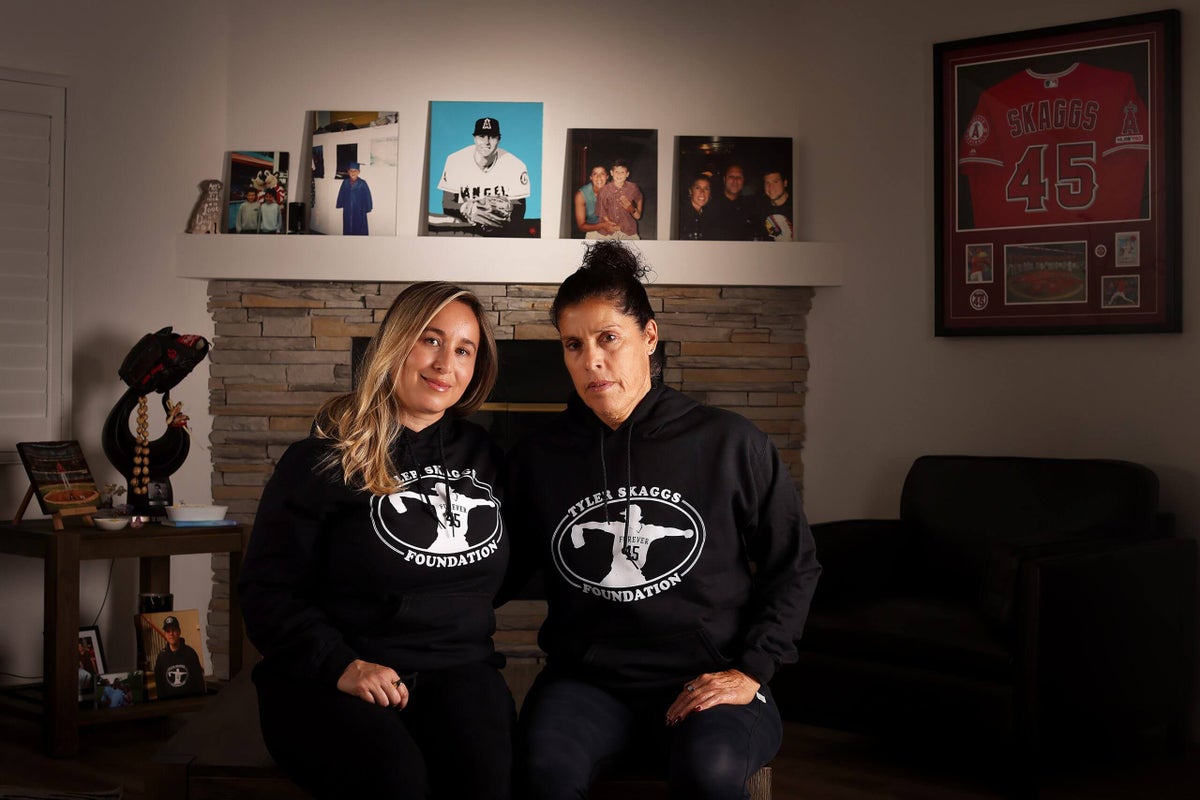 Tyler Skaggs' wife, mother take the stand in a day of emotional testimony