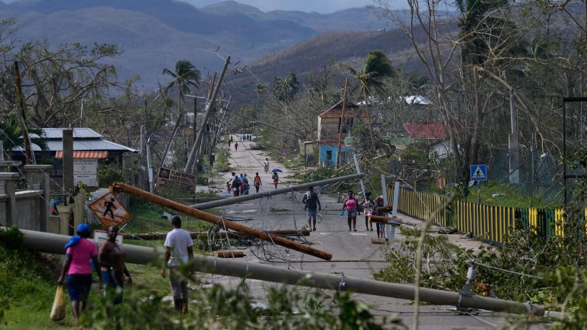 U.S. is sending dozens of relief workers to help in areas hit by Hurricane Melissa