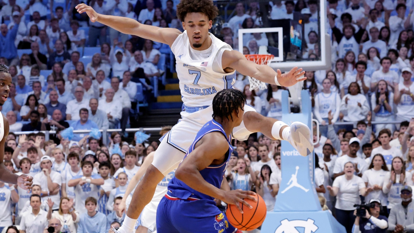 Wilson, Veesaar, Trimble power No. 25 North Carolina's 2nd-half push to beat No. 19 Kansas 87-74
