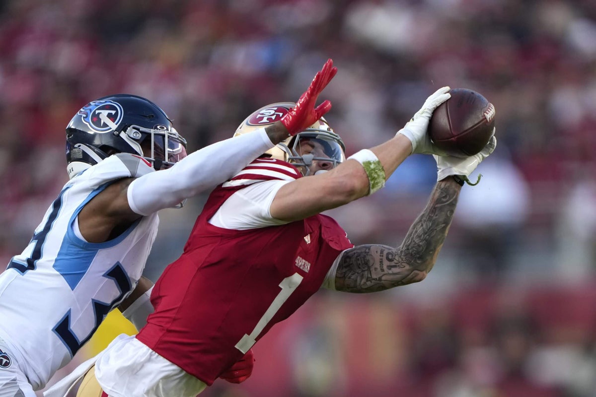 49ers' Ricky Pearsall out for Monday's game at Colts with knee injury