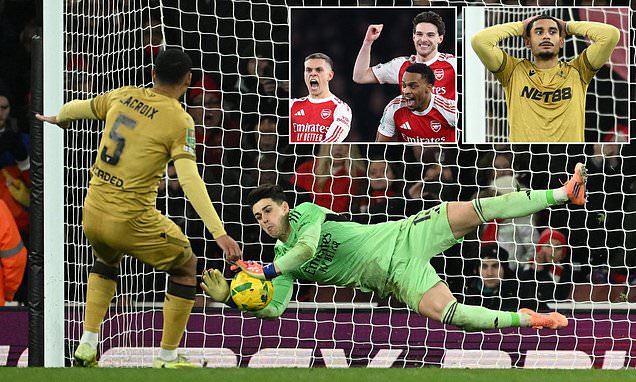 Arsenal 1-1 (8-7 pens) Crystal Palace: Gunners sneak through to semis